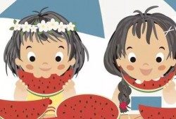 两对情侣吃瓜卡通头像,欢乐无限，卡通头像里的甜蜜瞬间